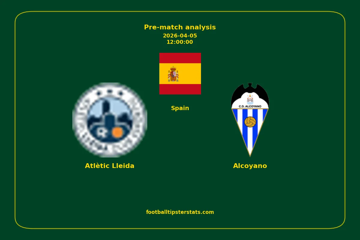 Pre-match analysis: Atlètic Lleida vs Alcoyano on 2026-04-05